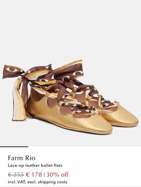 NWOT Farm Rio Scarf Ballerina Flats